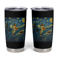 Jesus Shark Stary Night Tumbler Cup Artist Van Gogh Christian
