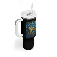 Jesus Shark Stary Night Tumbler With Handle Artist Van Gogh Christian