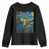 Jesus Shark Stary Night Youth Sweatshirt Artist Van Gogh Christian - Wonder Print Shop
