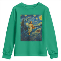 Jesus Shark Stary Night Youth Sweatshirt Artist Van Gogh Christian - Wonder Print Shop