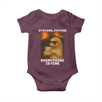 Funny Cat Meme Baby Onesie It Is Fine I Am Fine Every Thing Is Fine - Wonder Print Shop