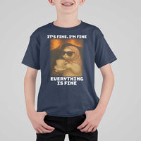Funny Cat Meme T Shirt For Kid It Is Fine I Am Fine Every Thing Is Fine - Wonder Print Shop