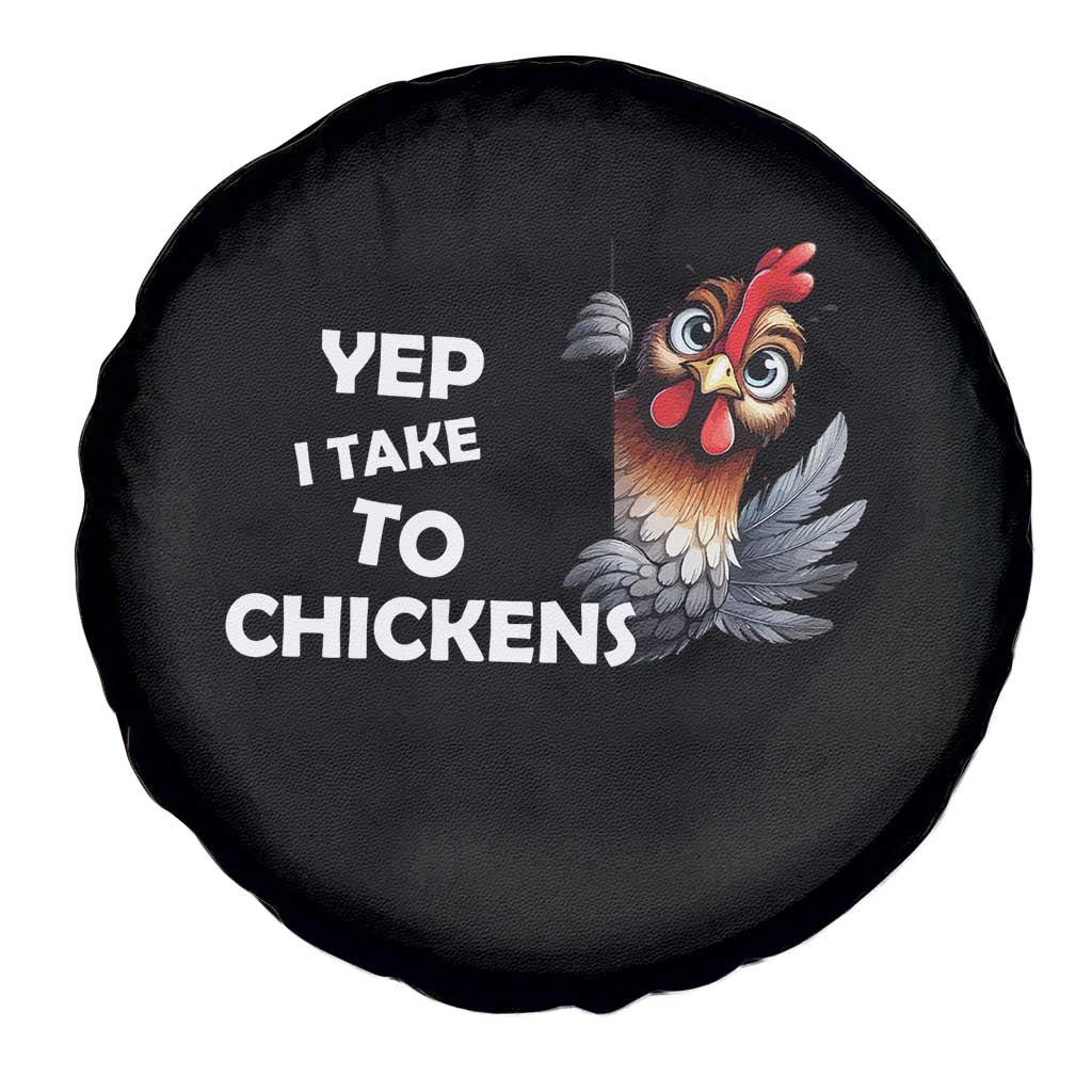 Funny Cute Chicken Spare Tire Cover Yep I Talk To Chickens Farm Animal Lover - Wonder Print Shop