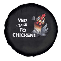 Funny Cute Chicken Spare Tire Cover Yep I Talk To Chickens Farm Animal Lover - Wonder Print Shop