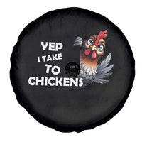 Funny Cute Chicken Spare Tire Cover Yep I Talk To Chickens Farm Animal Lover - Wonder Print Shop