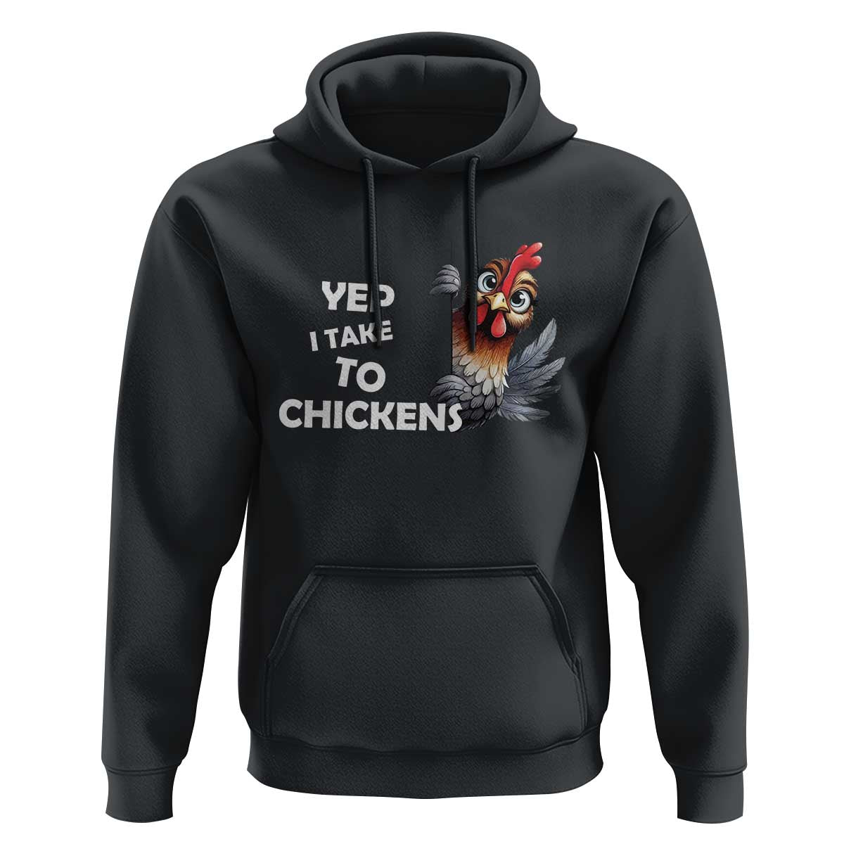 Funny Cute Chicken Hoodie Yep I Talk To Chickens Farm Animal Lover - Wonder Print Shop