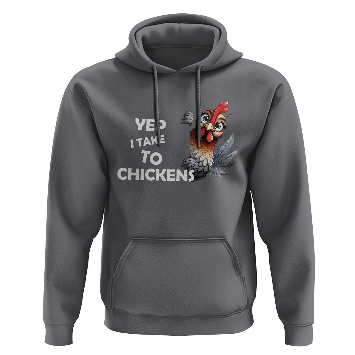 Funny Cute Chicken Hoodie Yep I Talk To Chickens Farm Animal Lover - Wonder Print Shop