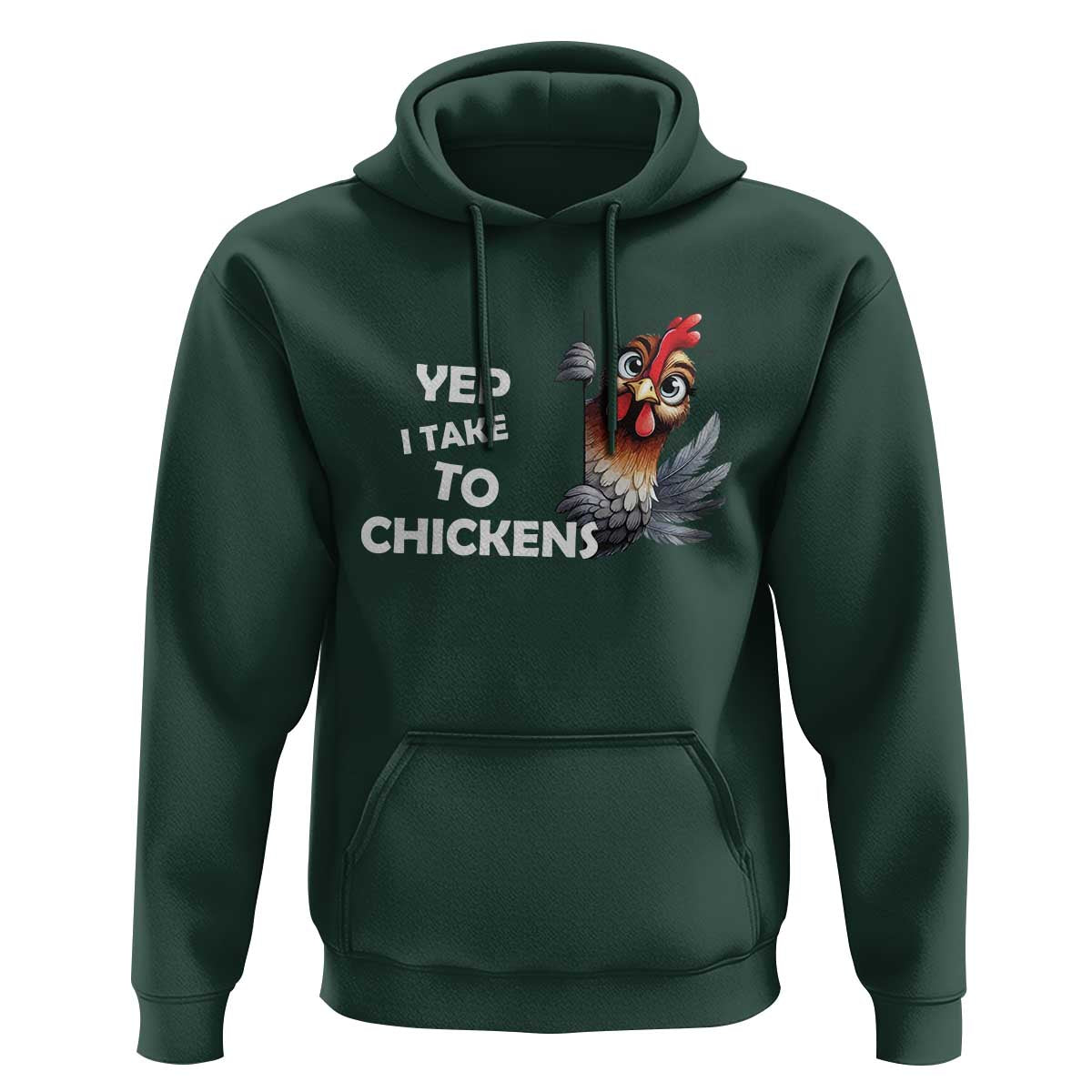 Funny Cute Chicken Hoodie Yep I Talk To Chickens Farm Animal Lover - Wonder Print Shop