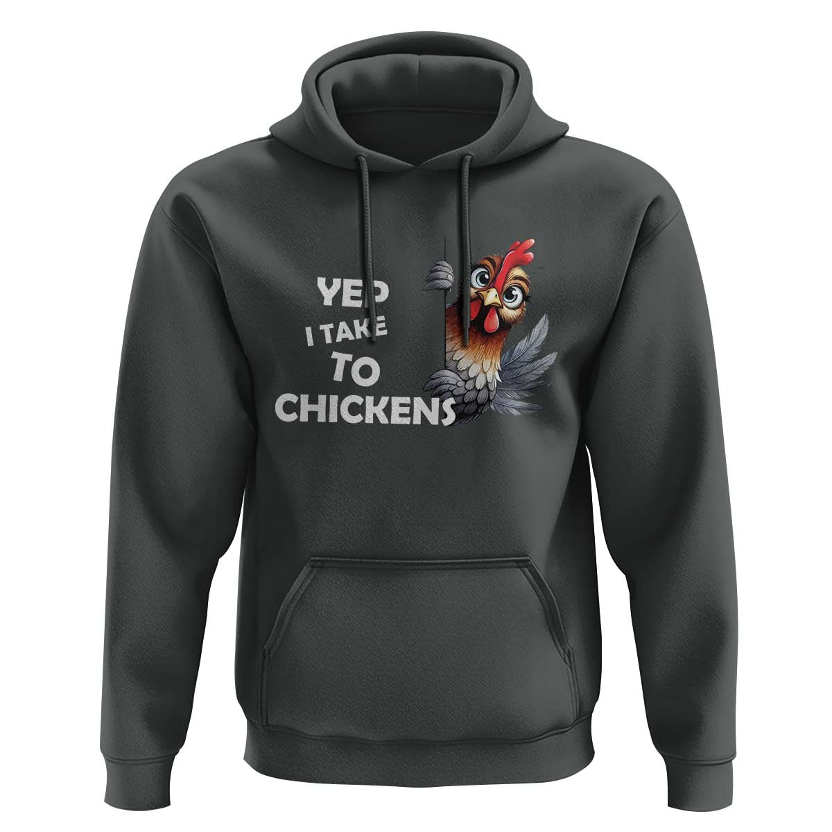 Funny Cute Chicken Hoodie Yep I Talk To Chickens Farm Animal Lover - Wonder Print Shop