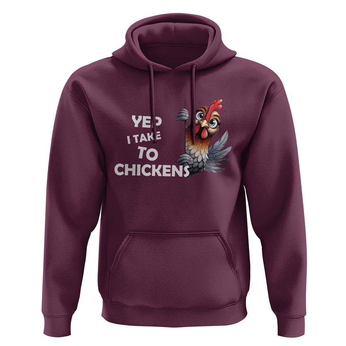 Funny Cute Chicken Hoodie Yep I Talk To Chickens Farm Animal Lover - Wonder Print Shop
