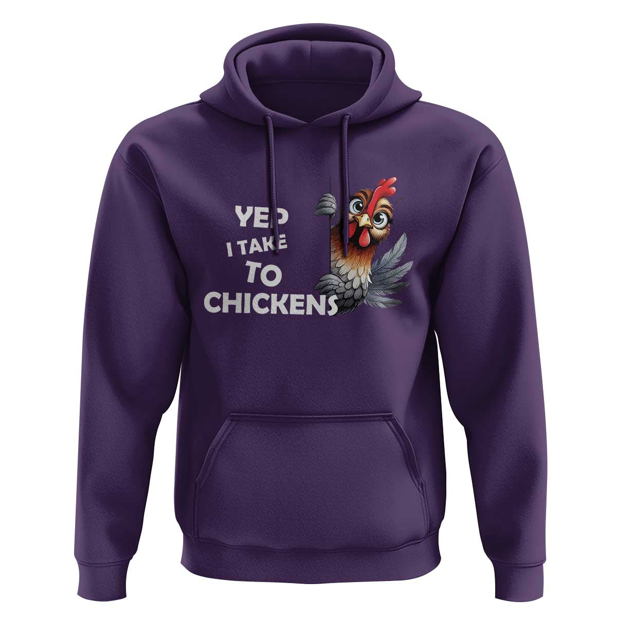 Funny Cute Chicken Hoodie Yep I Talk To Chickens Farm Animal Lover - Wonder Print Shop