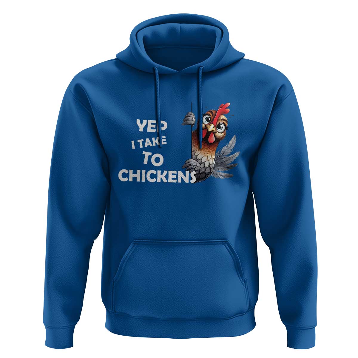 Funny Cute Chicken Hoodie Yep I Talk To Chickens Farm Animal Lover - Wonder Print Shop