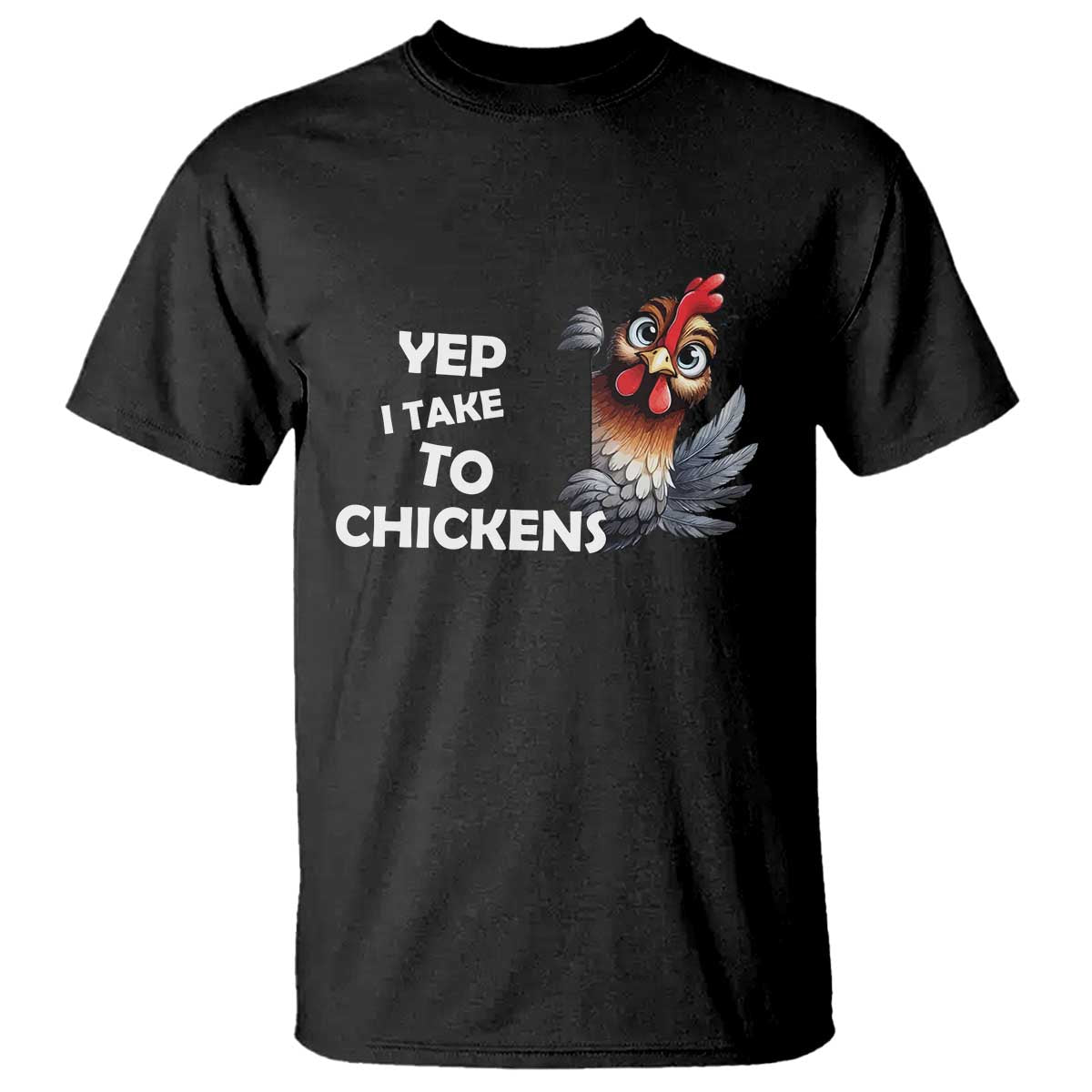 Funny Cute Chicken T Shirt Yep I Talk To Chickens Farm Animal Lover - Wonder Print Shop