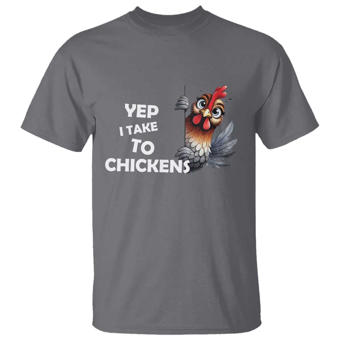 Funny Cute Chicken T Shirt Yep I Talk To Chickens Farm Animal Lover - Wonder Print Shop