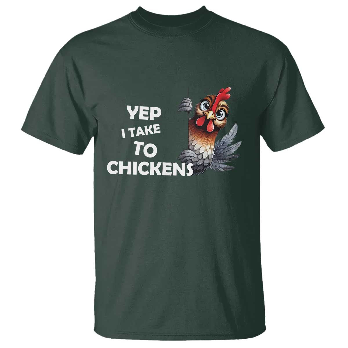 Funny Cute Chicken T Shirt Yep I Talk To Chickens Farm Animal Lover - Wonder Print Shop
