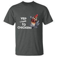 Funny Cute Chicken T Shirt Yep I Talk To Chickens Farm Animal Lover - Wonder Print Shop