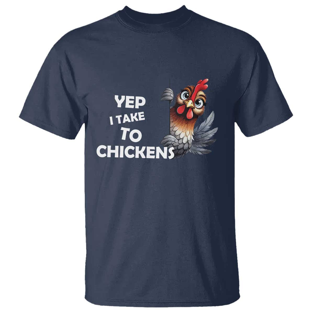 Funny Cute Chicken T Shirt Yep I Talk To Chickens Farm Animal Lover - Wonder Print Shop
