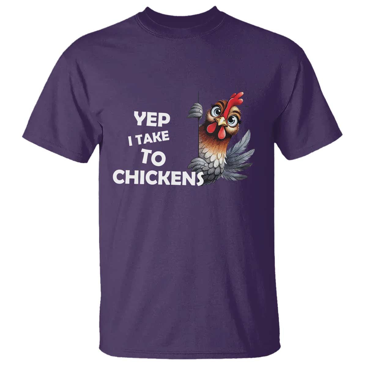 Funny Cute Chicken T Shirt Yep I Talk To Chickens Farm Animal Lover - Wonder Print Shop