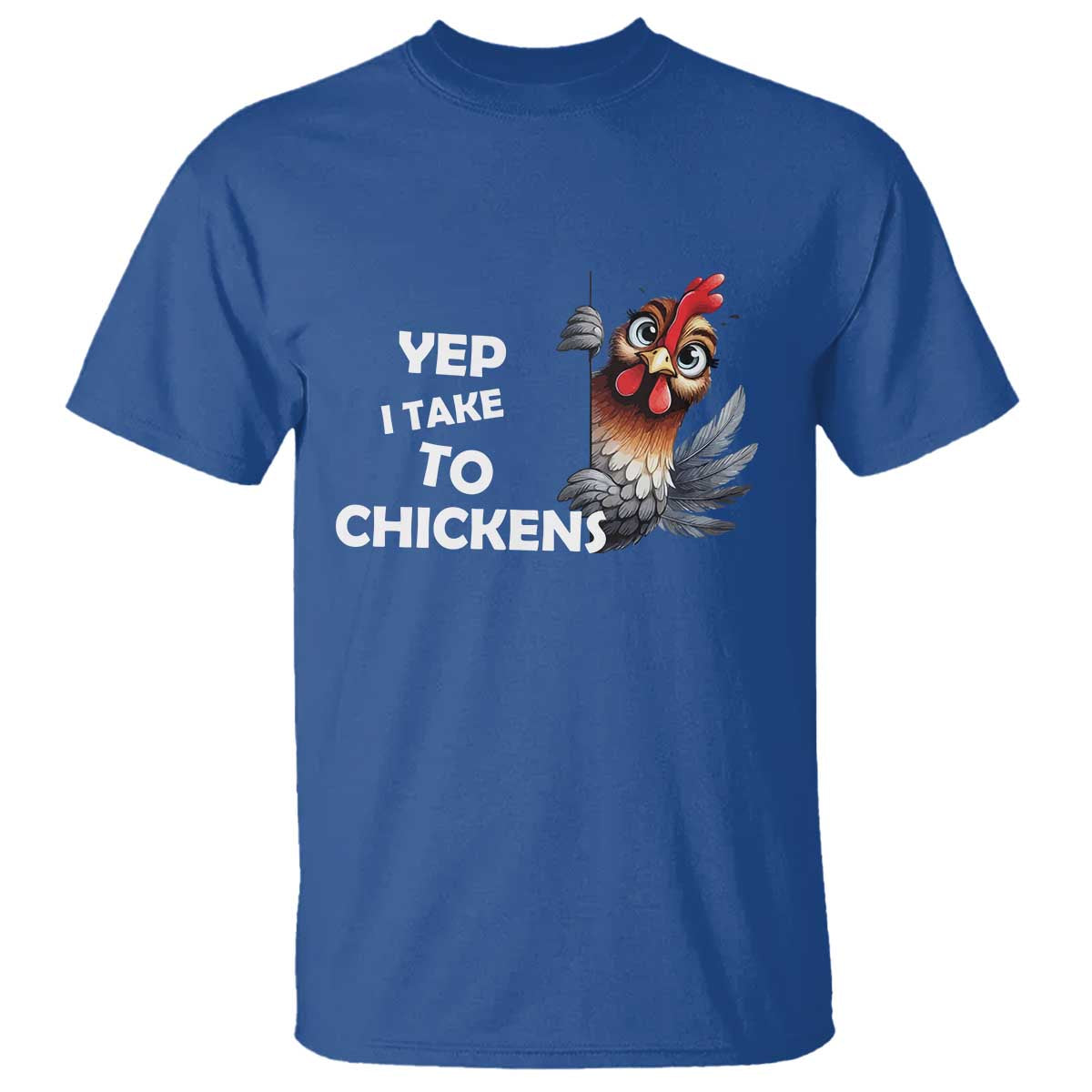 Funny Cute Chicken T Shirt Yep I Talk To Chickens Farm Animal Lover - Wonder Print Shop