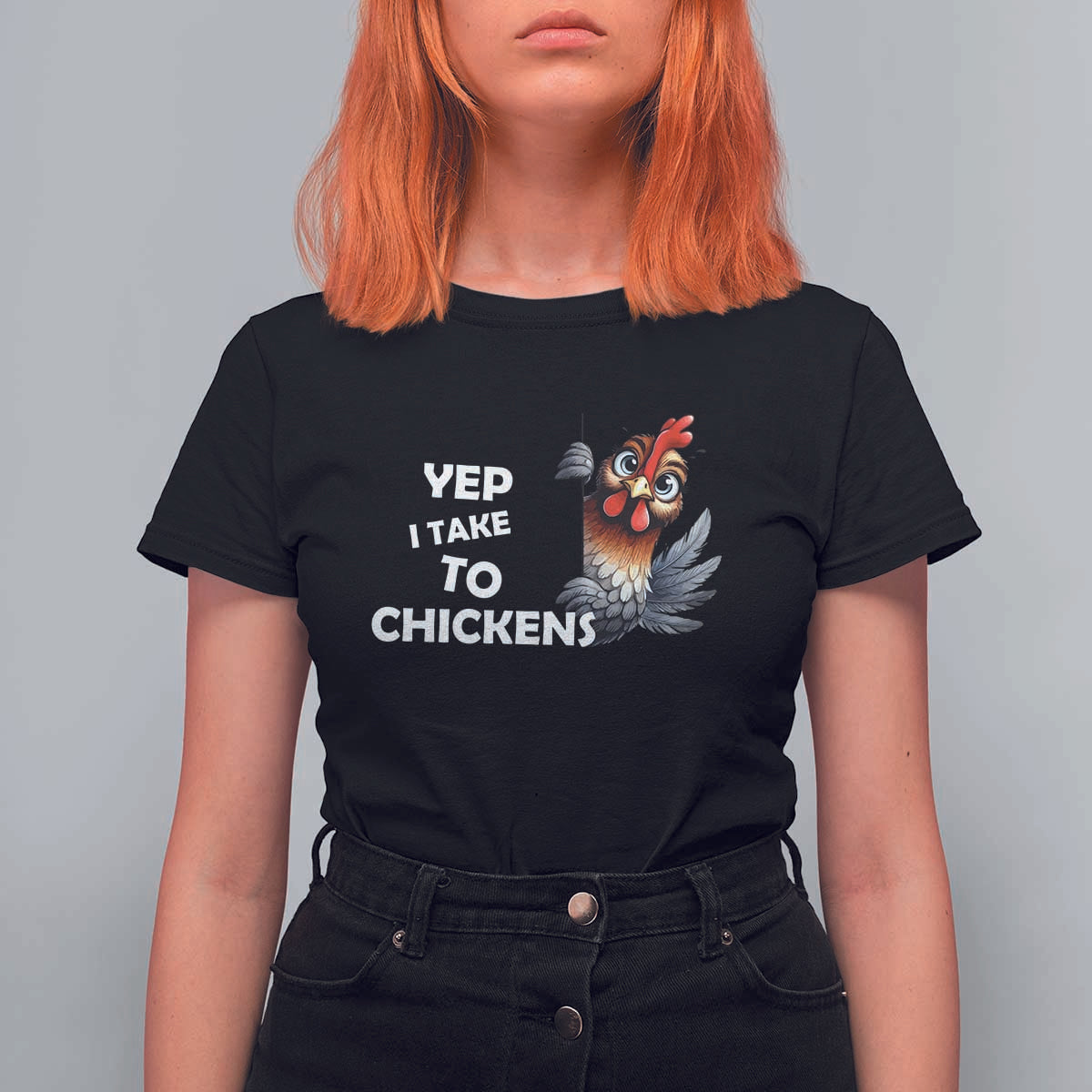 Funny Cute Chicken T Shirt For Women Yep I Talk To Chickens Farm Animal Lover - Wonder Print Shop