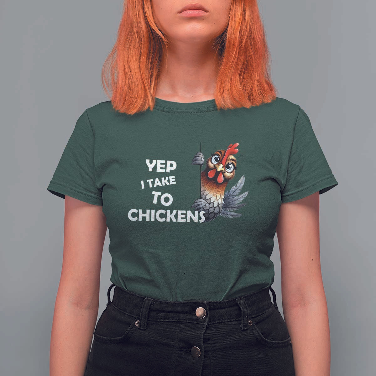 Funny Cute Chicken T Shirt For Women Yep I Talk To Chickens Farm Animal Lover - Wonder Print Shop