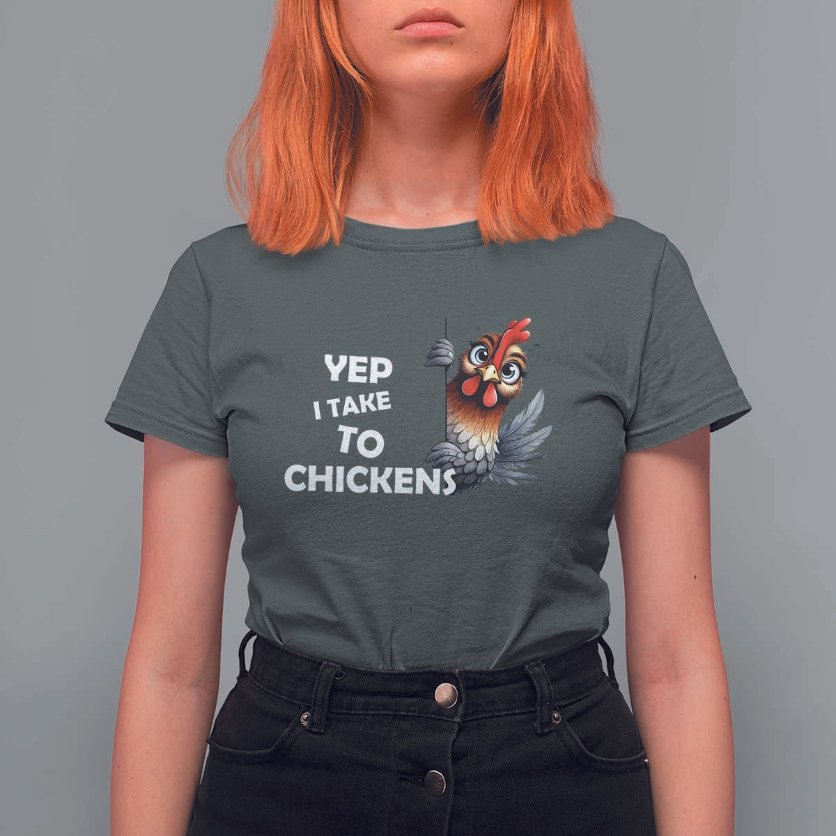 Funny Cute Chicken T Shirt For Women Yep I Talk To Chickens Farm Animal Lover - Wonder Print Shop