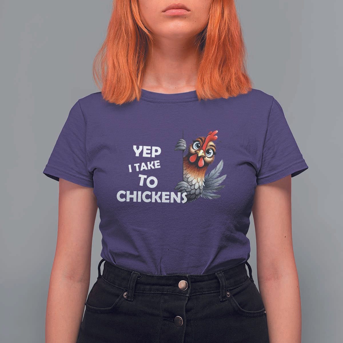 Funny Cute Chicken T Shirt For Women Yep I Talk To Chickens Farm Animal Lover - Wonder Print Shop