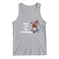 Funny Cute Chicken Tank Top Yep I Talk To Chickens Farm Animal Lover - Wonder Print Shop