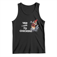 Funny Cute Chicken Tank Top Yep I Talk To Chickens Farm Animal Lover - Wonder Print Shop