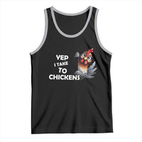 Funny Cute Chicken Tank Top Yep I Talk To Chickens Farm Animal Lover - Wonder Print Shop