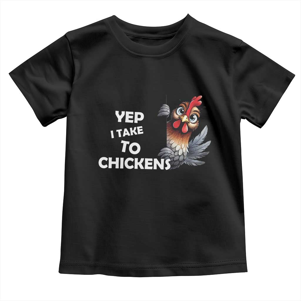 Funny Cute Chicken Toddler T Shirt Yep I Talk To Chickens Farm Animal Lover - Wonder Print Shop
