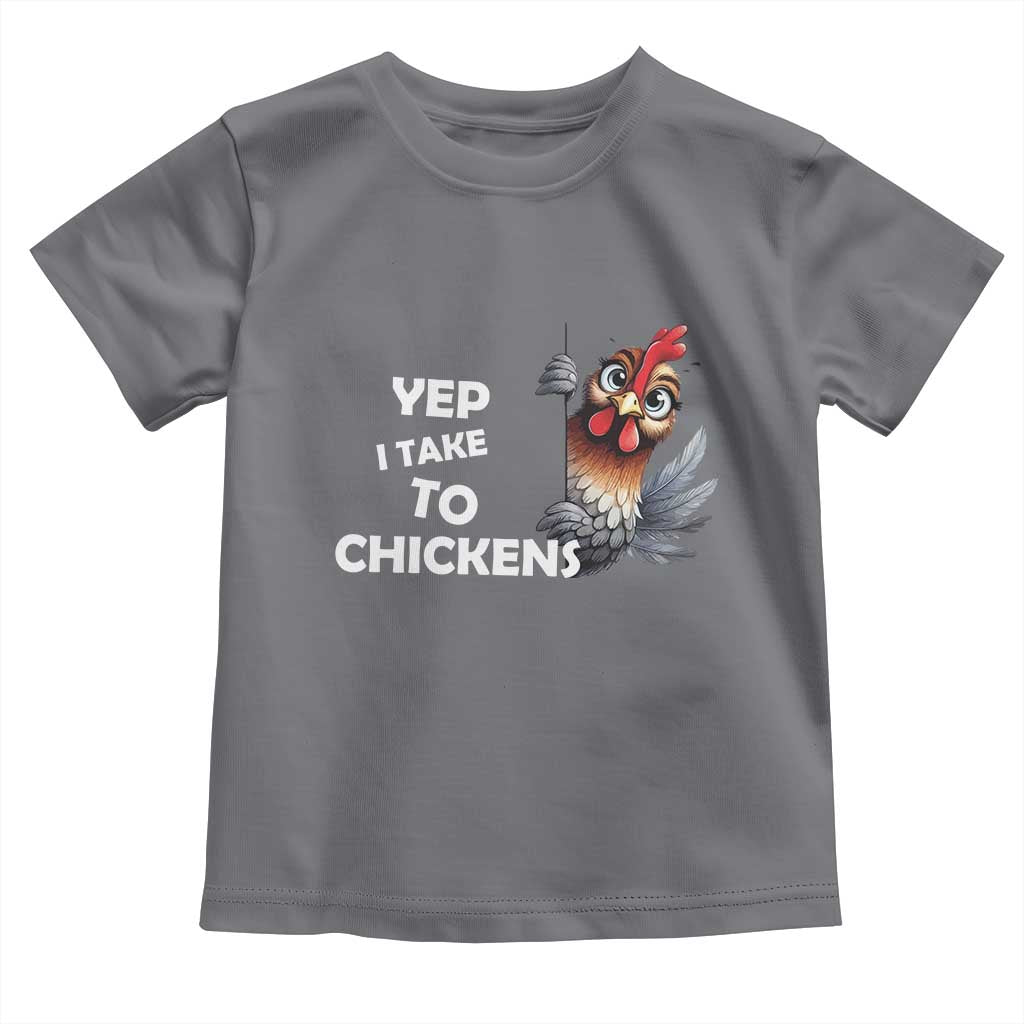 Funny Cute Chicken Toddler T Shirt Yep I Talk To Chickens Farm Animal Lover - Wonder Print Shop