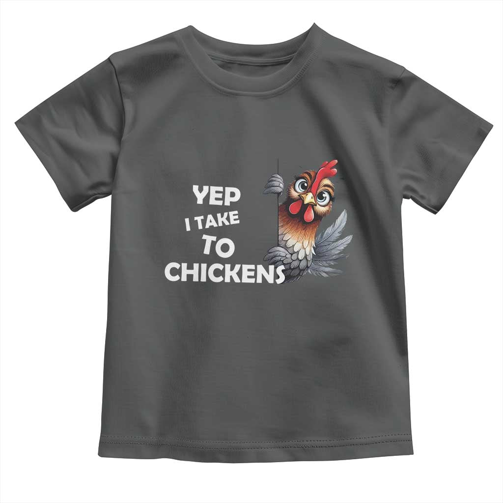 Funny Cute Chicken Toddler T Shirt Yep I Talk To Chickens Farm Animal Lover - Wonder Print Shop