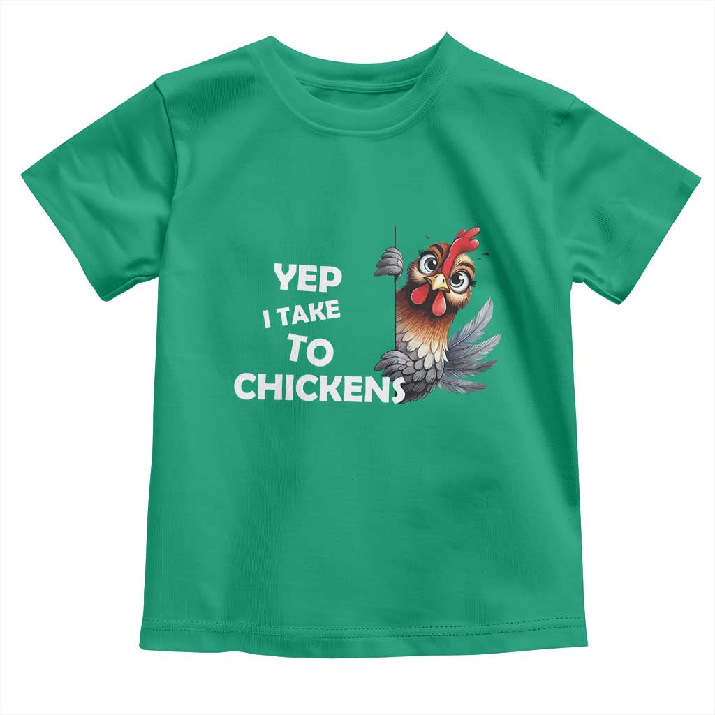 Funny Cute Chicken Toddler T Shirt Yep I Talk To Chickens Farm Animal Lover - Wonder Print Shop