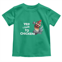 Funny Cute Chicken Toddler T Shirt Yep I Talk To Chickens Farm Animal Lover - Wonder Print Shop
