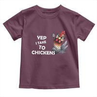 Funny Cute Chicken Toddler T Shirt Yep I Talk To Chickens Farm Animal Lover - Wonder Print Shop