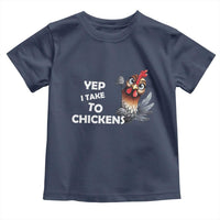 Funny Cute Chicken Toddler T Shirt Yep I Talk To Chickens Farm Animal Lover - Wonder Print Shop