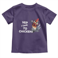 Funny Cute Chicken Toddler T Shirt Yep I Talk To Chickens Farm Animal Lover - Wonder Print Shop