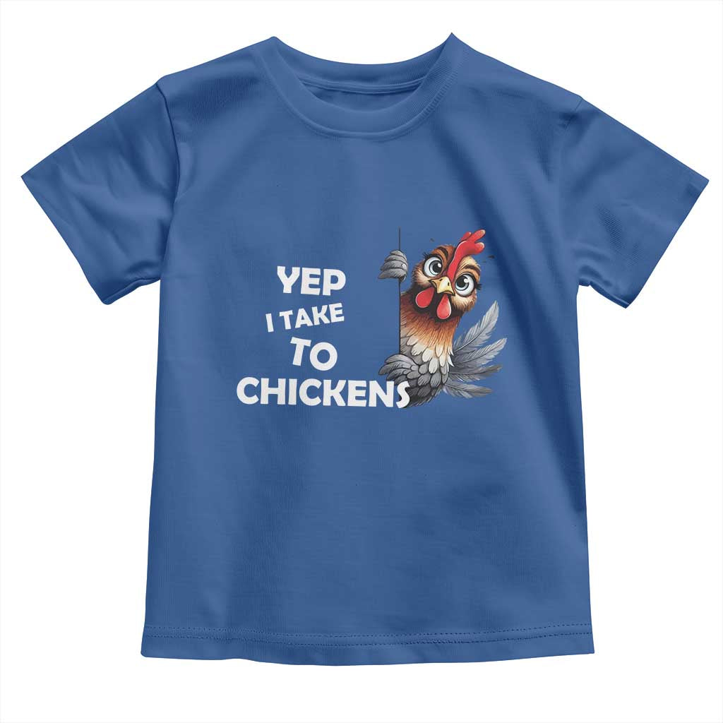 Funny Cute Chicken Toddler T Shirt Yep I Talk To Chickens Farm Animal Lover - Wonder Print Shop