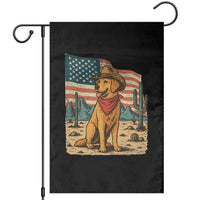 Patriotic Cowboy Dog Garden Flag American Flag Western Country - Wonder Print Shop