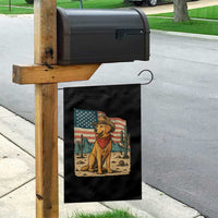 Patriotic Cowboy Dog Garden Flag American Flag Western Country - Wonder Print Shop