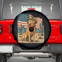 Patriotic Cowboy Dog Spare Tire Cover American Flag Western Country - Wonder Print Shop