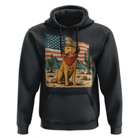 Patriotic Cowboy Dog Hoodie American Flag Western Country - Wonder Print Shop