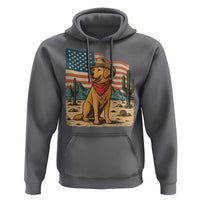 Patriotic Cowboy Dog Hoodie American Flag Western Country - Wonder Print Shop
