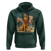 Patriotic Cowboy Dog Hoodie American Flag Western Country - Wonder Print Shop