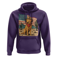 Patriotic Cowboy Dog Hoodie American Flag Western Country - Wonder Print Shop