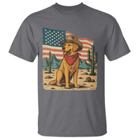 Patriotic Cowboy Dog T Shirt American Flag Western Country - Wonder Print Shop