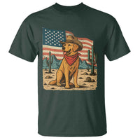 Patriotic Cowboy Dog T Shirt American Flag Western Country - Wonder Print Shop
