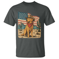 Patriotic Cowboy Dog T Shirt American Flag Western Country - Wonder Print Shop