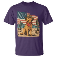 Patriotic Cowboy Dog T Shirt American Flag Western Country - Wonder Print Shop